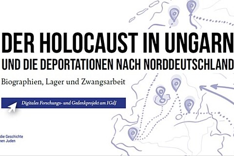 Flyer zur Webseite "Der Holocaust in Ungarn"